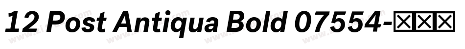 12 Post Antiqua Bold 07554字体转换